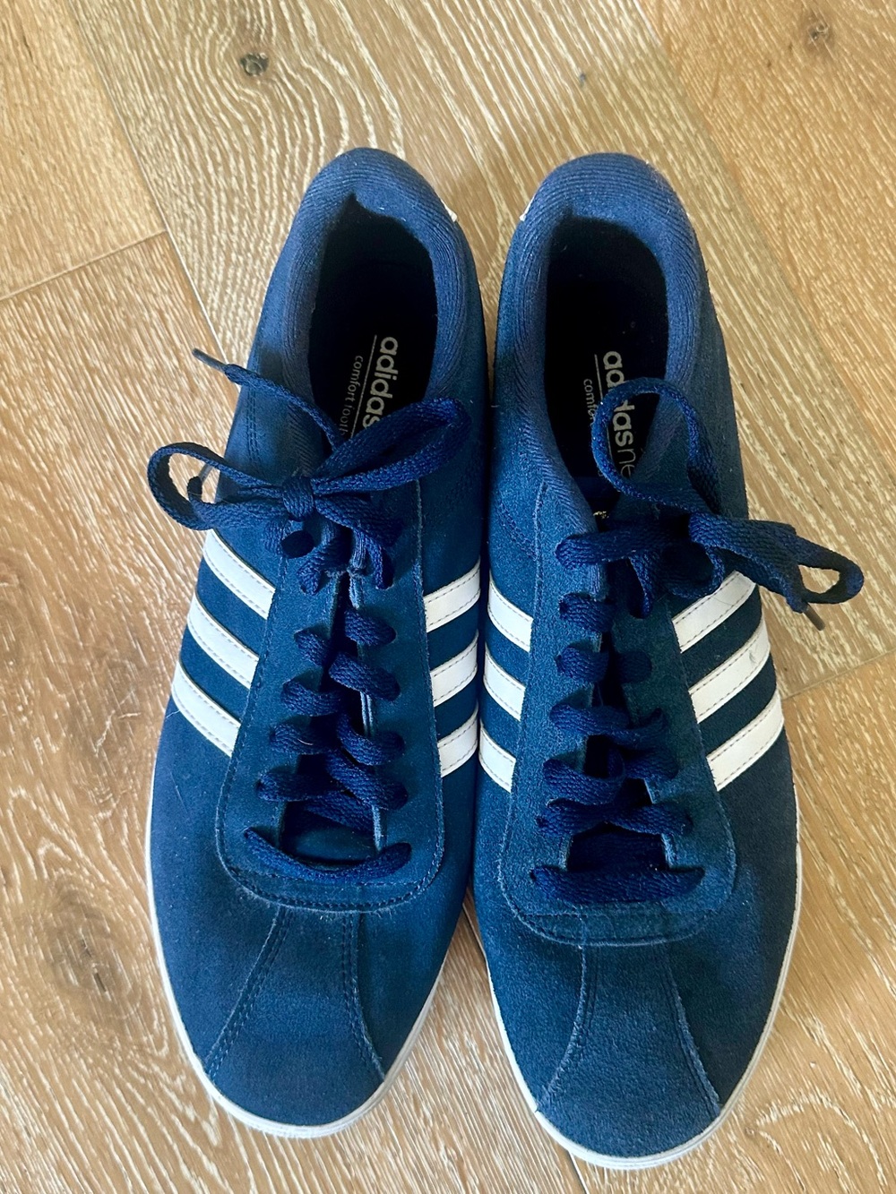 ADIDAS Neo Navy & White Suede Sneakers / US 11 UK 9.5 EUR 44